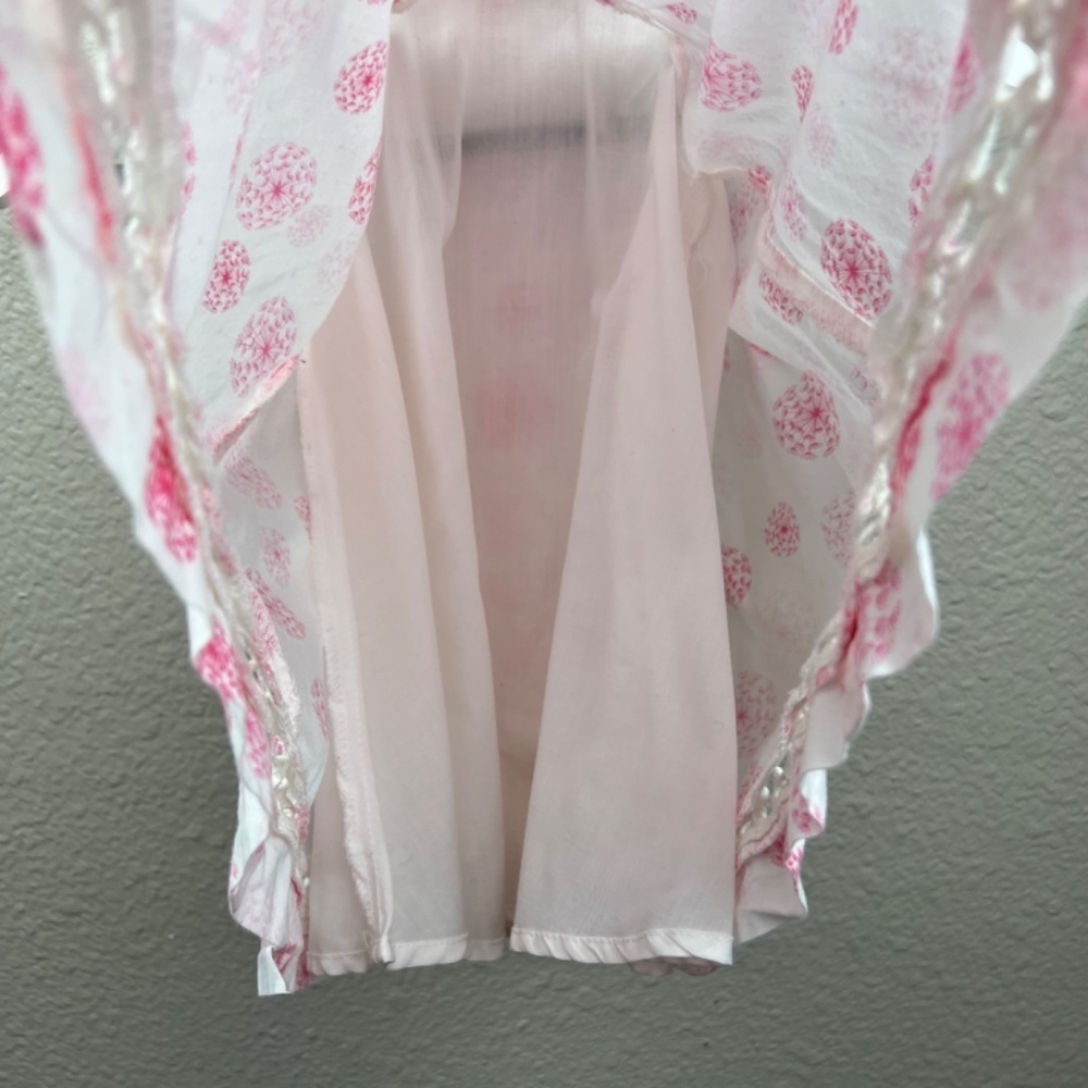 Savannah Baby Sleeveless Dandelion Dress in White and Pink Sz 12M - Picture 3 of 5
